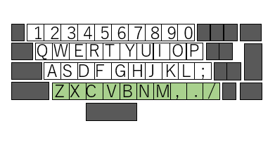 ZXCVBNM,./」1回打つだけ | タイピング練習の「マイタイピング」