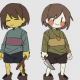 キャラとフリスク名前一回タイピング