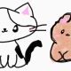 猫とうさぎのタイピング